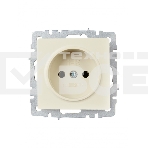 Розетка 1-местная IEK BRITE РС10-1-0-БрКр (BR-R10-10-K10) 10А, без заземления, без защитных шторок, бежевый, фото5