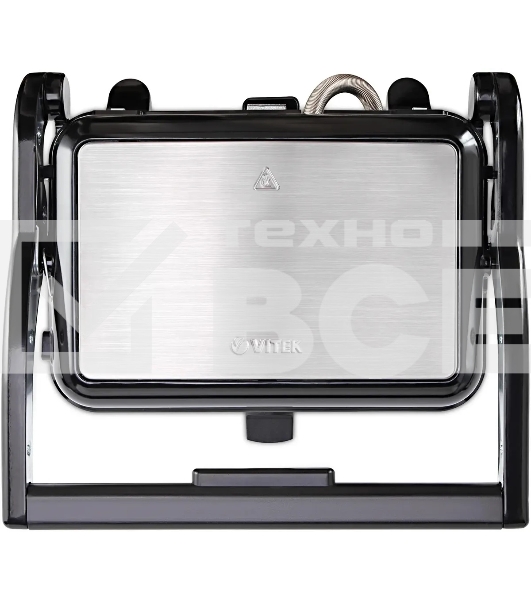 Гриль-пресс Vitek VT-2630 (MC) Макс тем-ра 200,покрытие панелей антиприг, потреб. мощ.1500 Вт
