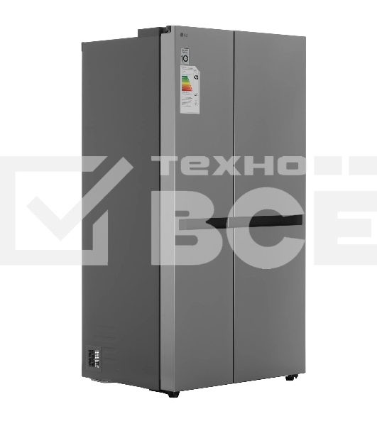 Холодильник LG GC-B257KMHW серебристый двухкамерный 422/206 л., морозилка сбоку, No Frost, Side by Side