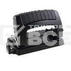 Дырокол Kw-Trio Classic Mini 09065BLACK, до 10 листов, металл черный, отверстий: 2, с линейкой, фото 1