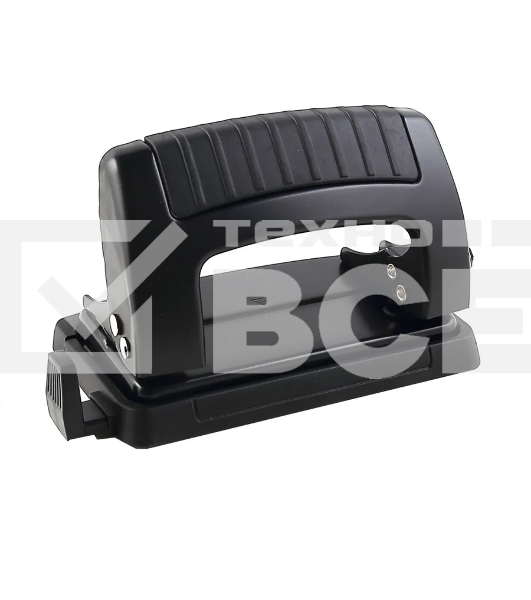 Дырокол Kw-Trio Classic Mini 09065BLACK, до 10 листов, металл черный, отверстий: 2, с линейкой