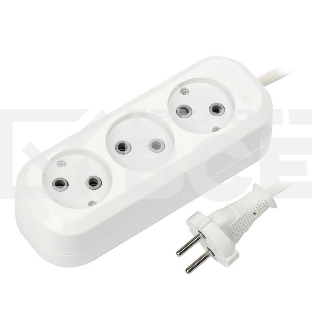 Удлинитель бытовой Smartbuy (SBE-10-3-03-N) 3 гнз х 3,0 м (10А/2.2 кВт, ПВС 2х1.0)