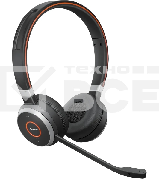 Наушники с микрофоном Jabra Link380a MS Stereo Stand черный накладные BT/Radio оголовье (6599-833-399)
