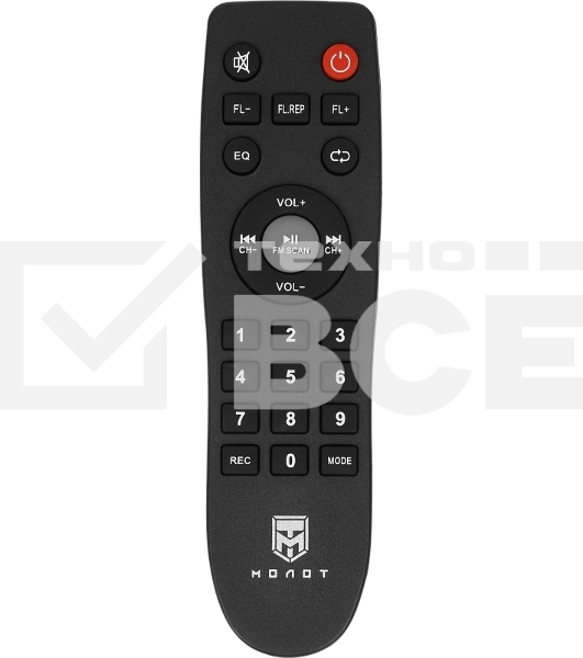 Колонка портативная Ural 203 черный 2000W 1.1 BT/3.5Jack/USB-C 15м 9000mAh