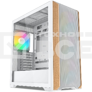 Компьютерный корпус без блока питания SAMA Z60 белый, Midi-Tower, TG, 4x140мм ARGb, 2xUSB 3.0 + 1xUSB 3.1 Type-C, E-ATX, ATX, mATX, mITX белый