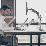 Кронштейн (держатель) ONKRON G140 для двух мониторов 13'-32' дюймов настольный, черный, фото10