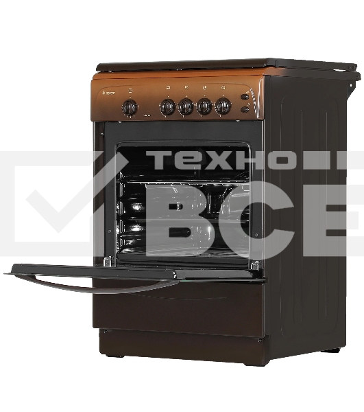 Плита газовая Gefest ПГ 1200 С6 К43 коричневый, конфорок 4 шт, духовка 63 л, 60 см x 85 см x 60 см