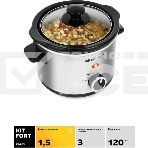 Медленноварка Kitfort КТ-205 1.5л 120Вт серебристый/черный, фото14