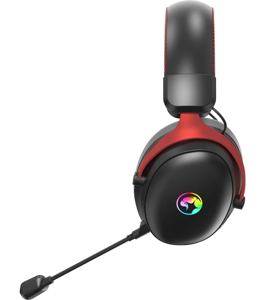 Гарнитура Marvo HG9076W Tactic X Pro чёрный, беспроводная + проводная, радиоканал, до 12 ч, подсветка, совместимость с PS5, Xbox