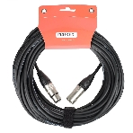 Кабель микрофонный FORCE FMC-05/15XLR (M) - XLR (F), высококачественный балансный, малошумящий с проводниками из безкислородной меди OFC, диаметр 6 мм, профессиональные металлические разъемы, длина 15 м, цвет черный, фото3