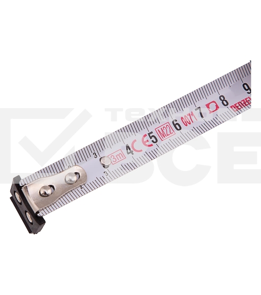 Рулетка Denzel 3м х 16мм, двухкомп. корпус, магнитный обрезиненный зацеп