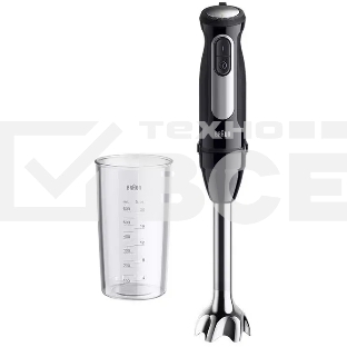 Блендер Braun MQ55001MBK, погружной, черный/серебристый
