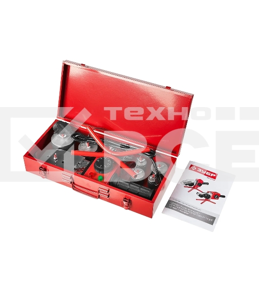 Аппарат для сварки пластиковых труб ЗУБР АСТ-800 мастер 800Вт 50-300С насадки 20 25 32 40 50 63мм