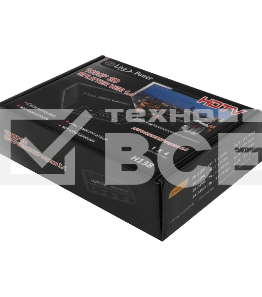 Сплиттер аудио-видео Premier 5-872-4 HDMI (f)/4xHDMI (f) черный
