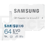 Флеш карта microSDXC 64GB Samsung MB-MC64SA EVO Plus + adapter, фото 1
