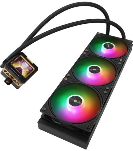 Система жидкостного охлаждения Thermalright Frozen Warframe 360 ARGB Soc-AM5/AM4/1200/1700/1851 черный 4-pin 29.8dB Al LCD Ret (F-WFRAME-360-BL-ARGB)