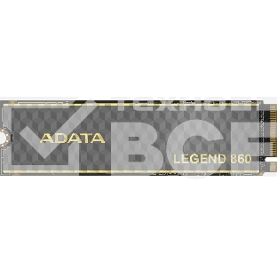 Накопитель SSD ADATA LEGEND 860, 500Gb, PCIe 4.0 x4, M.2 2280, NVMe, R/W 5000/3000, с радиатором