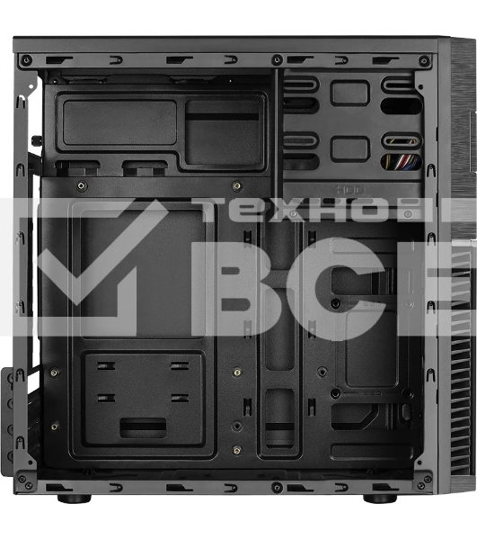 Компьютерный корпус Aerocool / Formula Cs-105, mATX, без БП, 187x361x355мм (ШxГxВ), USB 3.0 x1, USB 2.0 x1, металл 0,5мм, 120-мм вентилятор в комплекте, черный