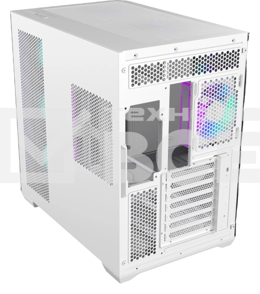 Корпус без блока питания Raijintek ATREUS BT7, Midi-Tower, TG, 7x120мм ARGB, 2xUSB-A 3.0 + 1xUSB Type-C , E-ATX, ATX, mATX, mITX White