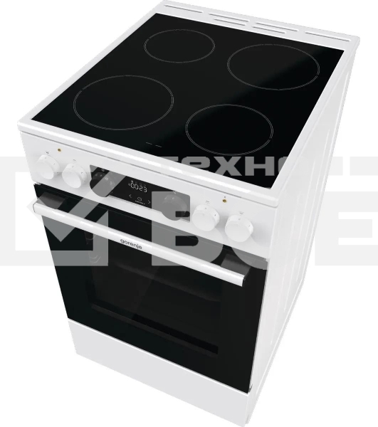 Плита электрическая Gorenje GEC5C61WG белый, конфорок 4 электрических, духовка 70 л, 50 см x 85 см x 59.4 см (без крышки)