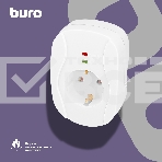 Сетевой фильтр Buro 100SH-WE (1 розетка) белый (коробка), фото12