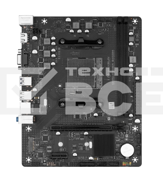 Материнская плата Maxsun Challenger B450M, AM4, AMD B450, 2xDDR4, 4xSATA, 1xM.2, 1xPCIe 3.0 x16, 1xPCIe 3.0 x1, 1xHDMI, 1xVGA, 1x 1Gb LAN, 2xUSB-A 3.2 Gen 1, 2xUSB-A 2.0, 3x3.5 мм, 5.1, M-ATX