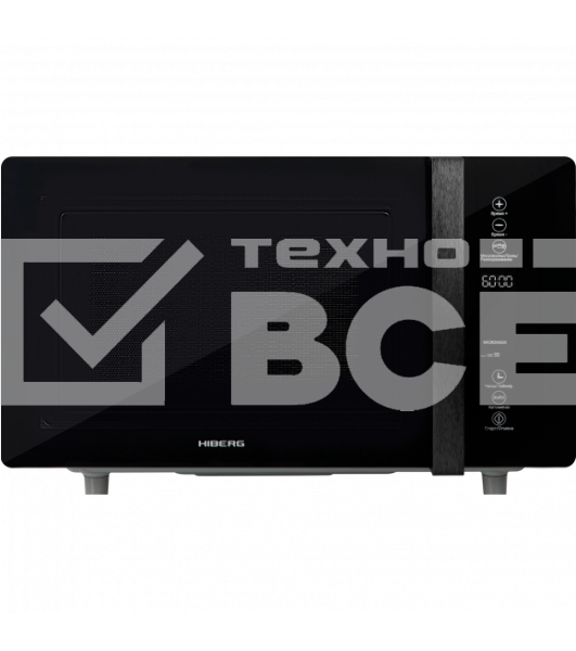 Микроволновая печь HIBERG VM-4588 B черный, 25 л, 900 Вт, переключатели - сенсор