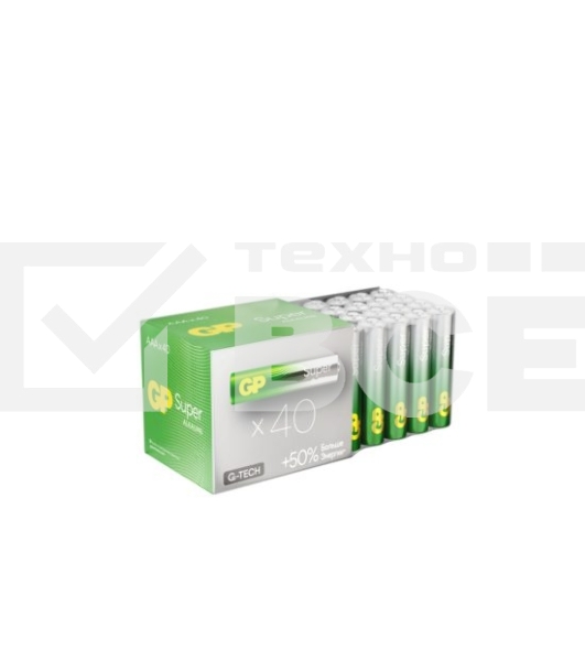 Алкалиновые батарейки GP Super Alkaline G-Tech 24А ААA - 40 шт. в пленке