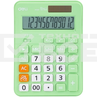 Калькулятор настольный Deli EM210FGREEN зеленый 12-разр.