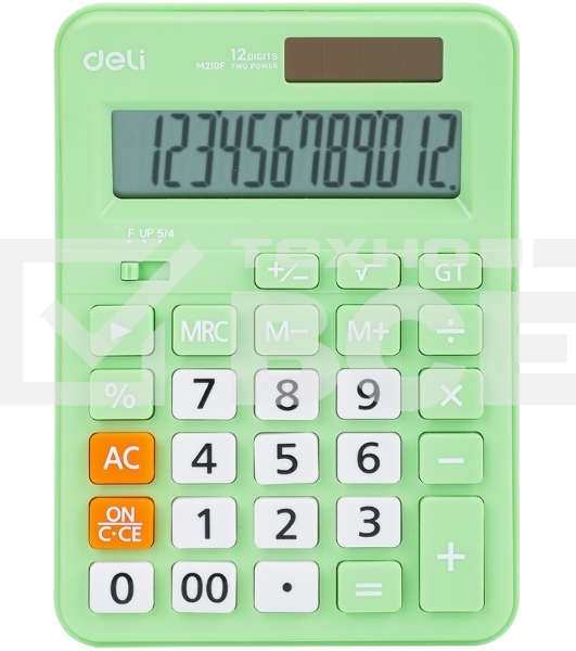 Калькулятор настольный Deli EM210FGREEN зеленый 12-разр.
