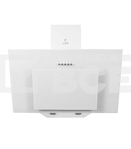 Вытяжка наклонная LEX MIRA G 600 WHITE белый, кнопочное управление