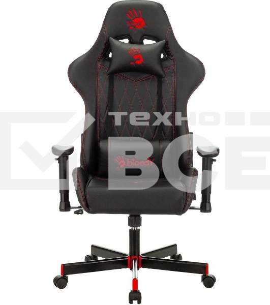 Кресло игровое A4Tech Bloody GC-800 черный ромбик, эко.кожа