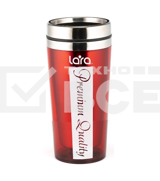 Термокружка Lara LR04-32 500 мл, высота 18 см, диаметр 8 см, стальная внутренняя поверхность