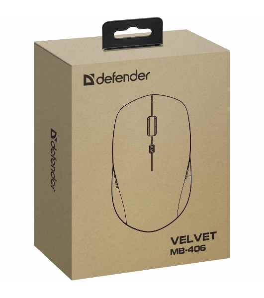 Мышь беспроводная Defender Velvet MB-406 белый, 1600 dpi, радиоканал, Bluetooth, USB, кнопки - 4