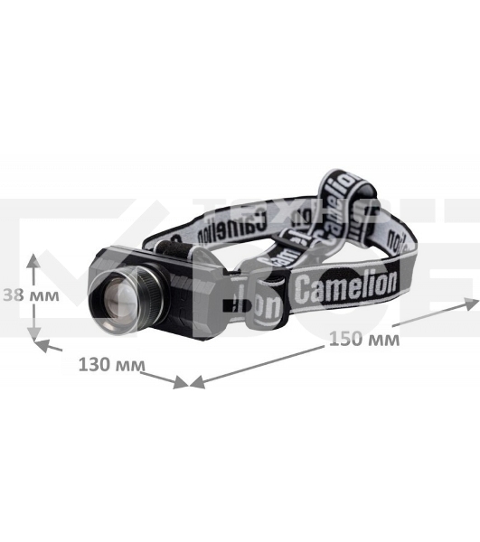 Фонарь налобный Camelion (15767) LED53779 черный