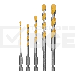 Набор сверл универсальных Denzel Multi cut, 4-10 мм, 5 шт, фото 1