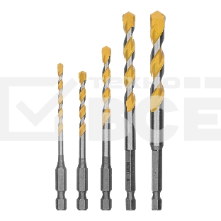 Набор сверл универсальных Denzel Multi cut, 4-10 мм, 5 шт