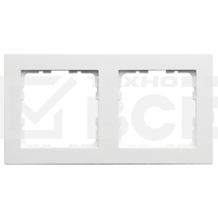 Рамка Jasmart 2-м G-Classic белый глянцевый