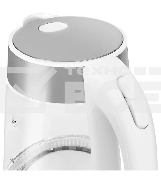 Чайник электрический Starwind SKG2011 1.7л. 2200Вт белый/серебристый (корпус: стекло)