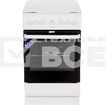 Плита электрическая Hansa FCEW54109 белый, конфорок 4 шт, духовка 65 л, 50 см x 85 см x 60 см, фото 1