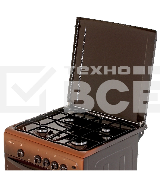 Плита газовая Gefest ПГ 1200 С6 К43 коричневый, конфорок 4 шт, духовка 63 л, 60 см x 85 см x 60 см