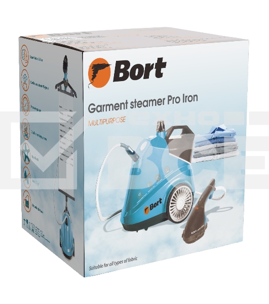 Отпариватель Bort Pro Iron голубой, 2500 Вт, 95 г/мин, 3800 мл