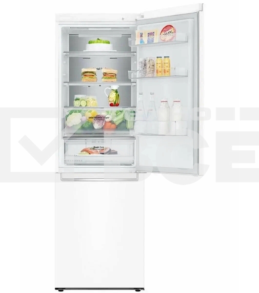 Холодильник LG GC-B459SQSM белый двухкамерный 234/107л морозилка снизу, No Frost