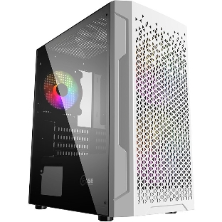 Корпус PowerCase Mistral Micro Z3W Mesh LED, Micro-Tower, белый