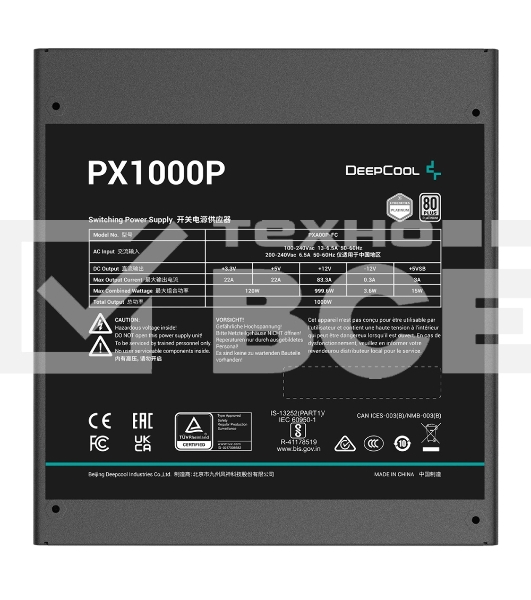 Блок питания Deepcool / GamerStorm PX1000P, 1000Вт, 80 PLUS Platinum, модульный, черный