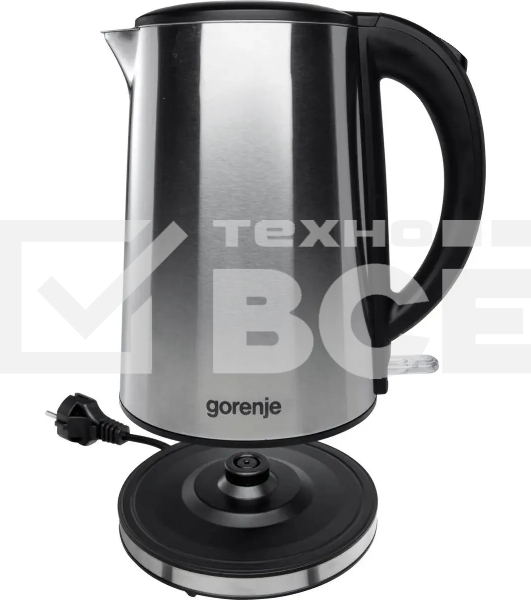 Чайник электрический Gorenje K15DWS 1.5л. 2200Вт нержавеющая сталь (корпус: нержавеющая сталь)