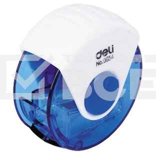 Точилка для карандашей ручная Deli E0554 1 отверстие пластик ассорти европодвес