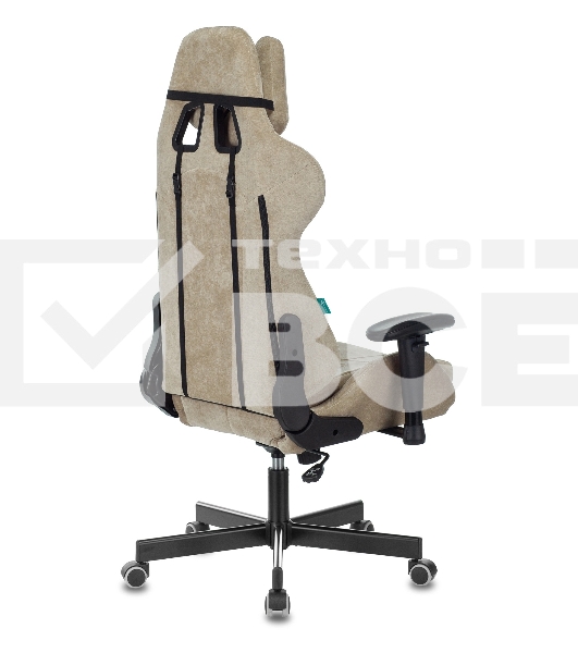 Кресло игровое Бюрократ VIKING KNIGHT LT21 FABRIC песочный крестовина металл/пластик