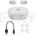 Гарнитура  Vipe A1 TWS  Bluetooth  вкладыши  белый, фото7