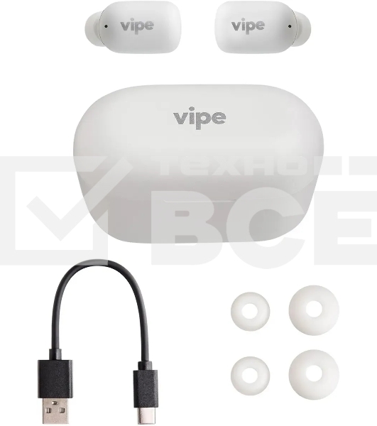 Гарнитура  Vipe A1 TWS  Bluetooth  вкладыши  белый